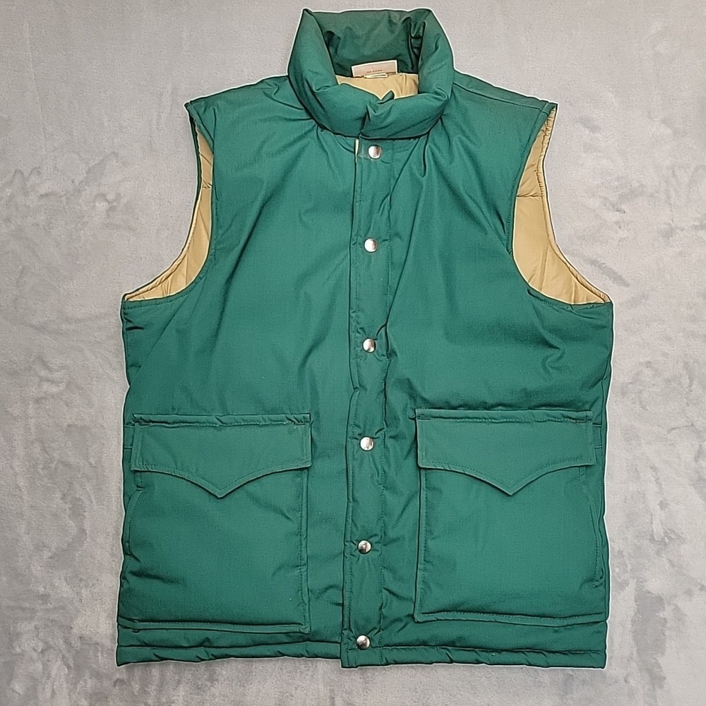 VTG Sunbuster Down Puffer Vest Men M Green Winter Gorpcore Outdoor Western Retro